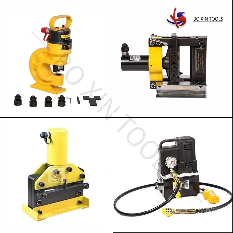 銅切断曲げパンチツールポータブルバスバープロセッサマシン油圧